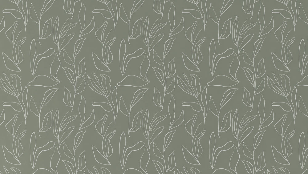 Sage Green Floral Wallpaper design