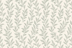 Sage green leaf wallpaper flat design view