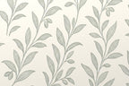 Sage green leaf wallpaper close up detail