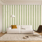 sage green striped wallpaper room 2