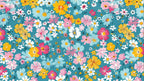 small floral wallpaper pattern shown flat