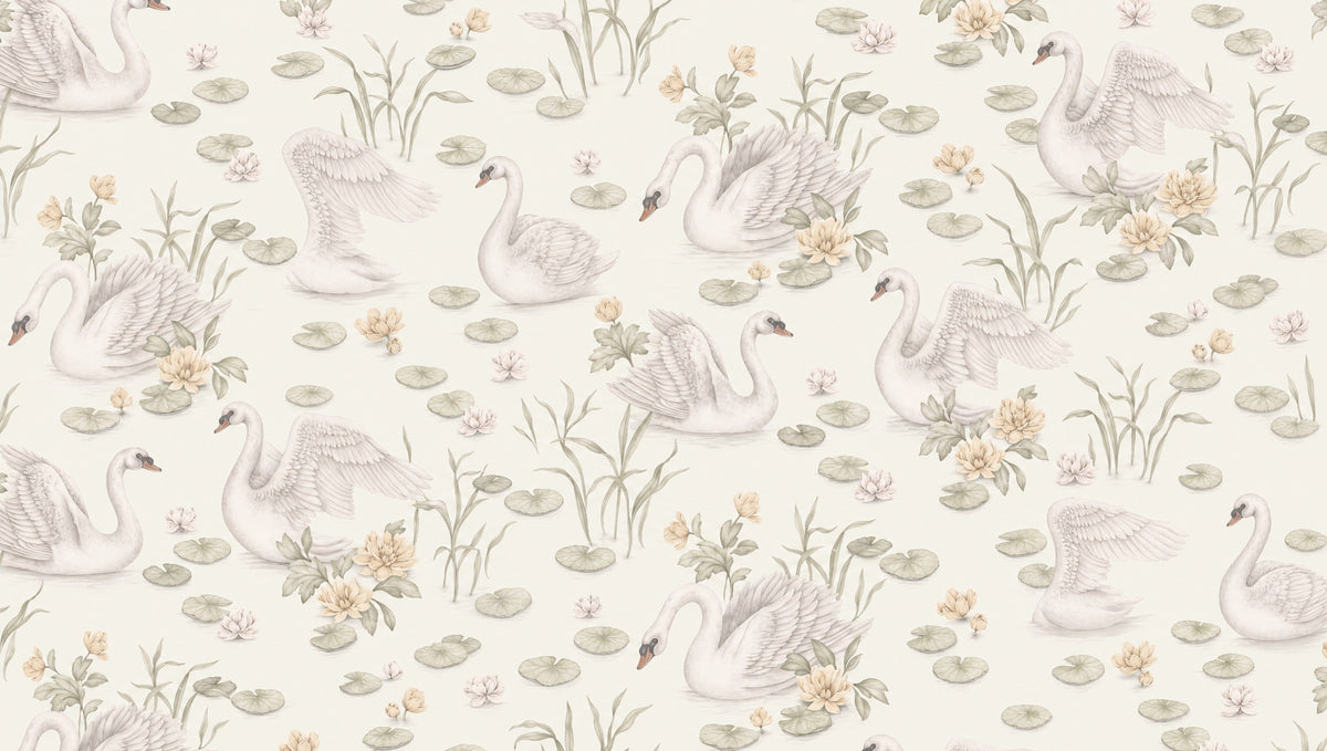 swan-wallpaper flat pattern