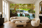 Swan Mural Wallpaper — room scene