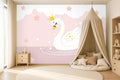 Pink Swan Wallpaper — room scene