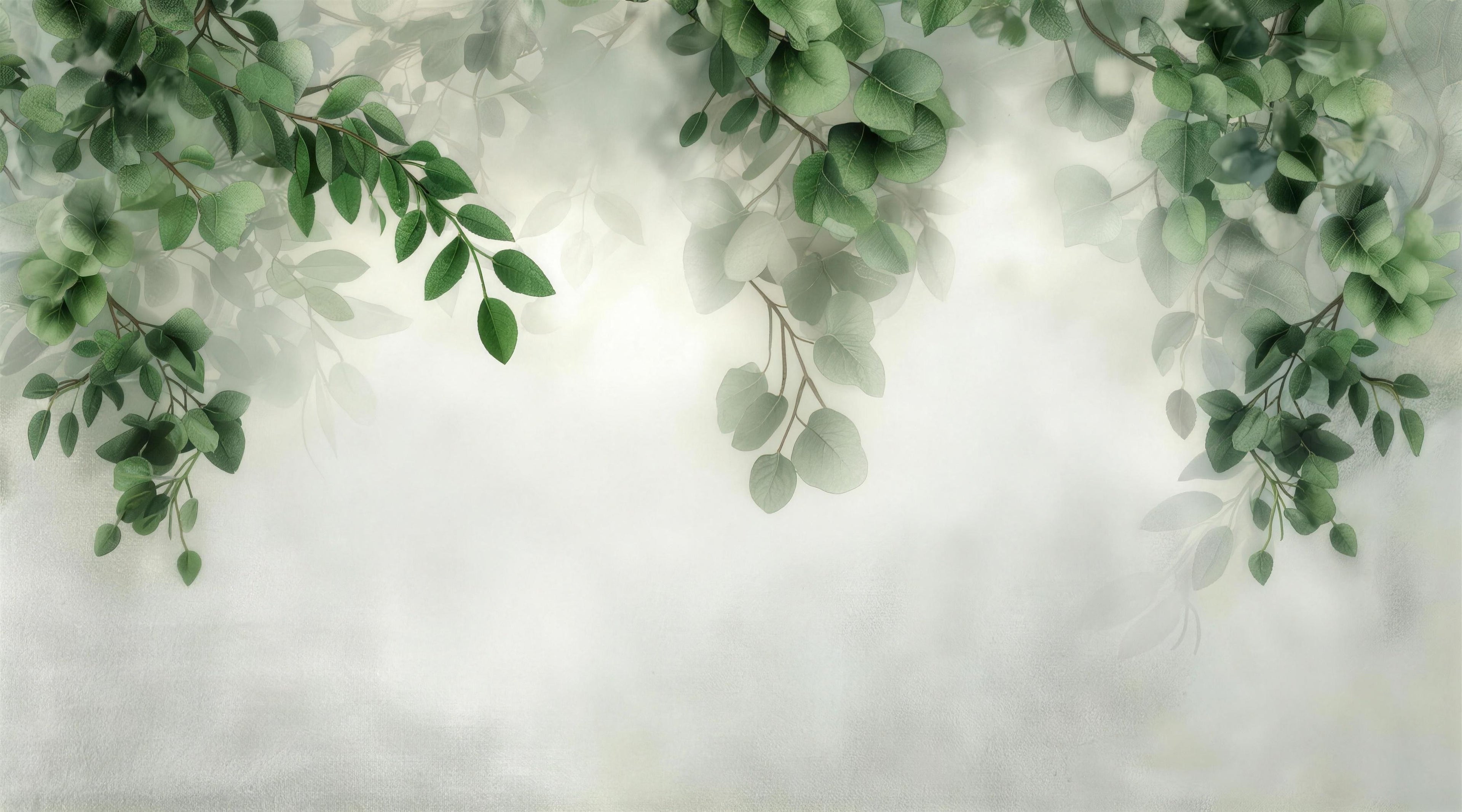 trailing leaf wallpaper pattern shown flat