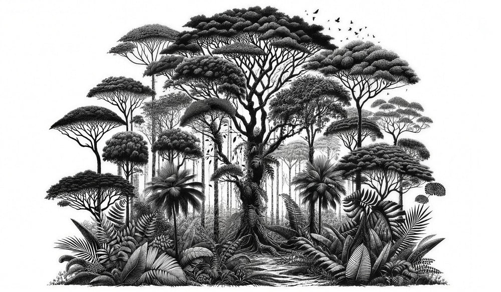 Tropical Forest Wallpaper design