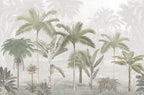 Tropical leaf wallpaper flat repeat motif